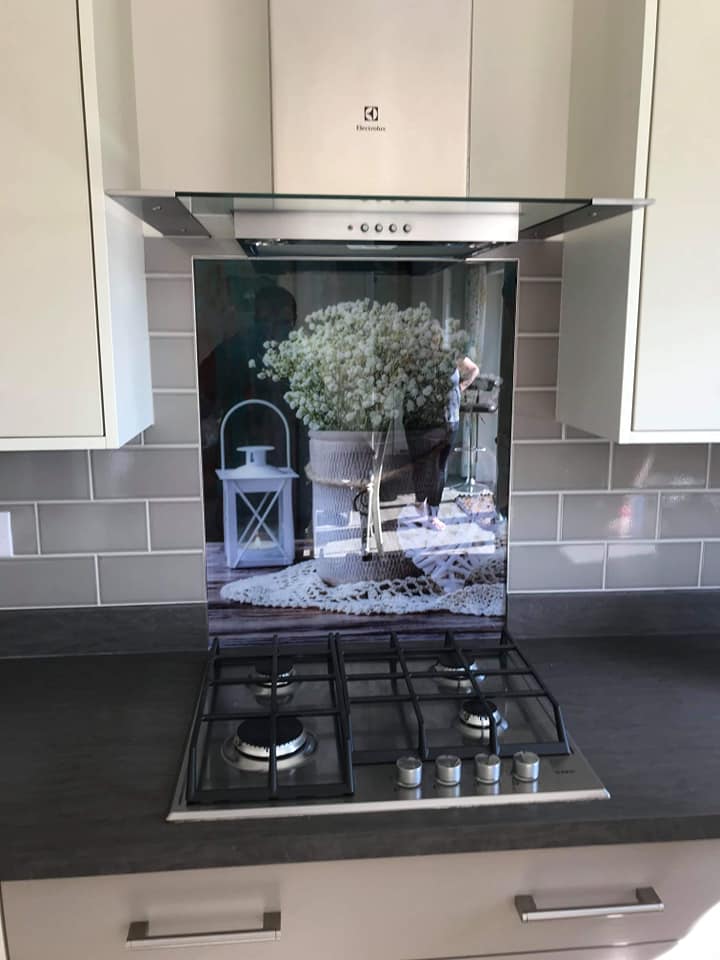 Digitally printed kitchen splashback